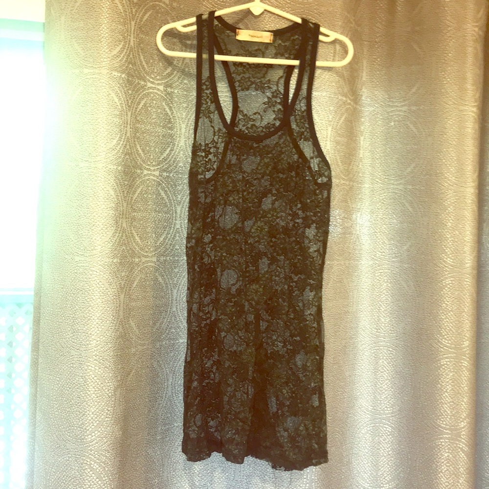 Teen Bell lace tank top *Forest green size XS